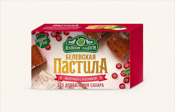 №2 Пастила  200г диетическая с КЛЮКВОЙ, НОВЫЙ ФОРМАТ (4*50г)    в Урюпинске