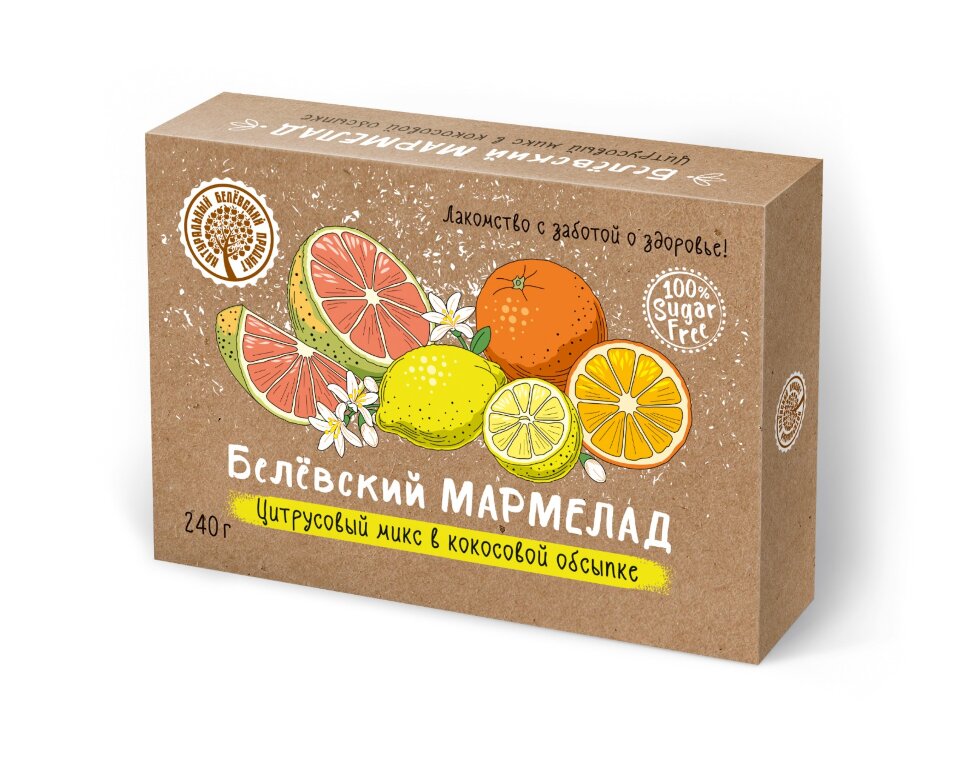  Мармелад белевский на фруктозе 240г "Цитрусовый микс" в Урюпинске